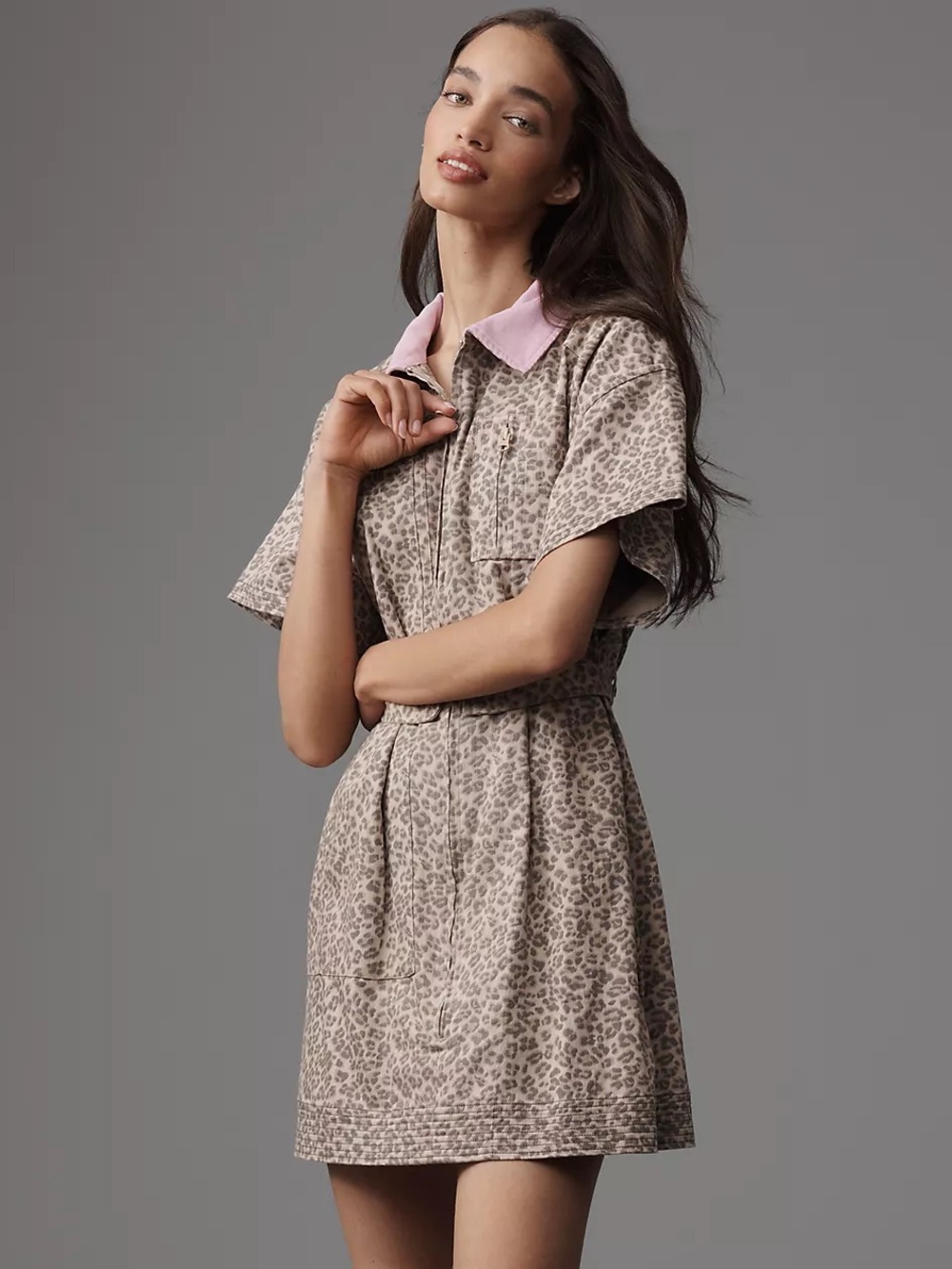 Anthropologie Maeve Utility Fit & Flare Mini Shirt Dress - Picture 6 of 6